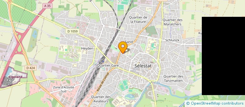 localisation de l'entreprise LA CIGOGNE BLEUE  SELESTAT