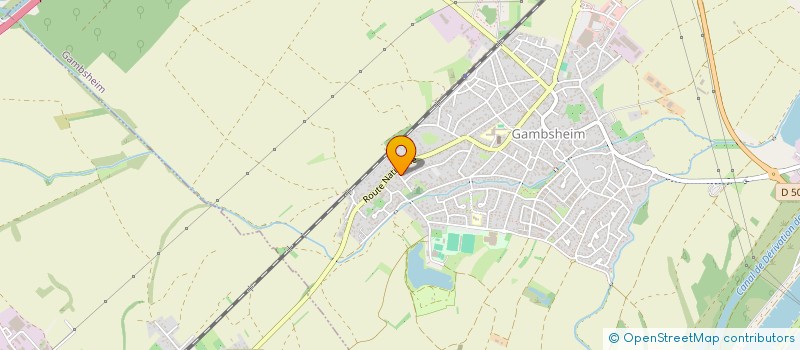 localisation de l'entreprise LA CIGOGNE ENFLAMMEE  GAMBSHEIM