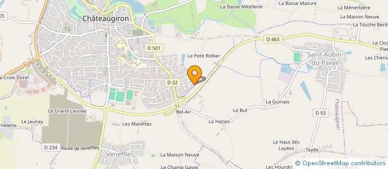 localisation de l'entreprise LA CIGOGNE NOAM  CHATEAUGIRON