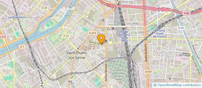 localisation de l'entreprise LA CIGOGNE SARL à SAINT-OUEN-SUR-SEINE