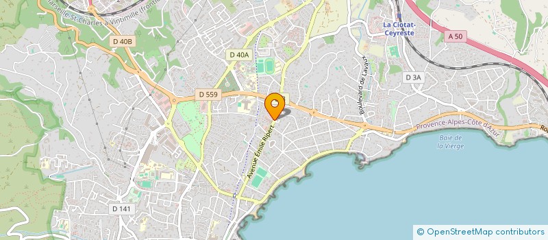 localisation de l'entreprise LA CIOTAT AUDIER HARVEY  LA CIOTAT