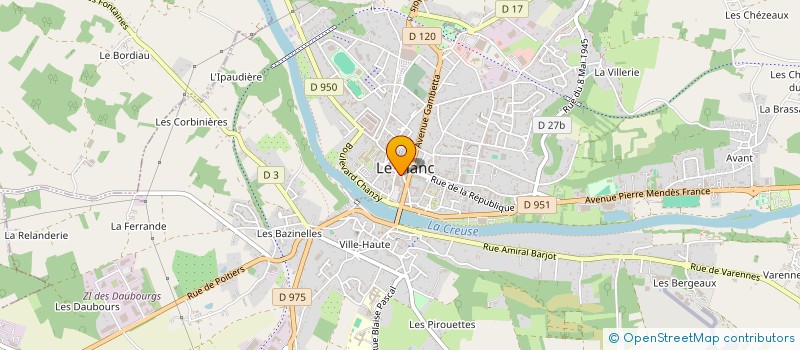 localisation de l'entreprise LA CISTUDE à LE BLANC