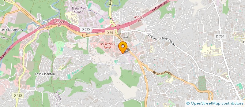 localisation de l'entreprise LA CITE D'OR 168 à ANTIBES