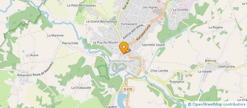 localisation de l'entreprise LA CITE D'OR  ROCHECHOUART