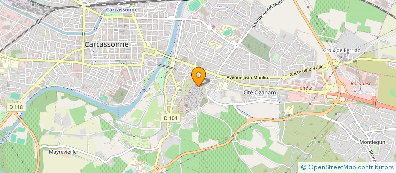 localisation de l'entreprise LA CITE DES ENFANTS à CARCASSONNE