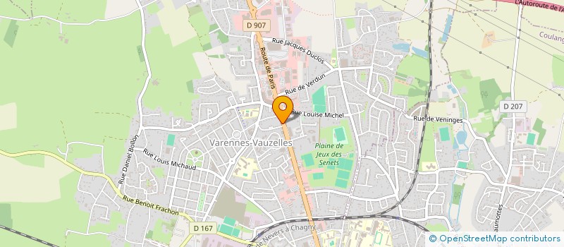 localisation de l'entreprise LA CIVETTE  VARENNES-VAUZELLES