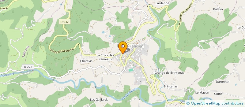 localisation de l'entreprise LA CLAIE ARDECHOISE à SAINT-FELICIEN