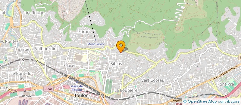 localisation de l'entreprise LA CLAIRIERE  TOULON