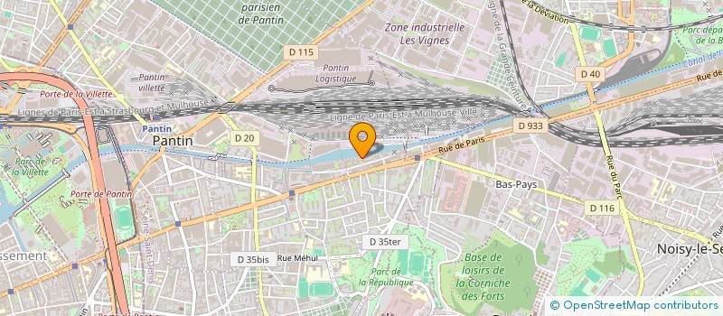 localisation de l'entreprise LA CLAIRIERE BIEN-ETRE à PANTIN