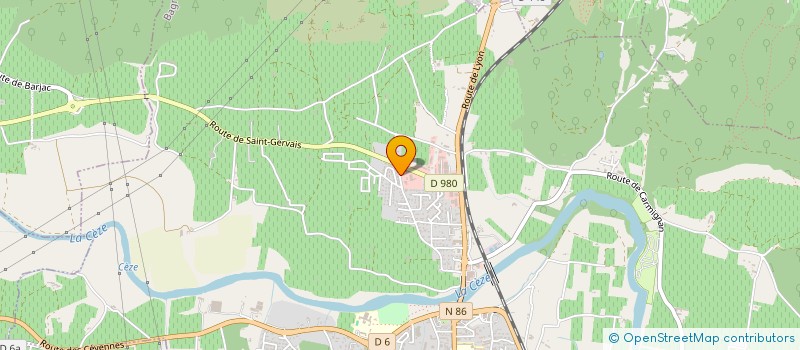 localisation de l'entreprise LA CLAIRIERE DES LOUVETEAUX  BAGNOLS-SUR-CEZE