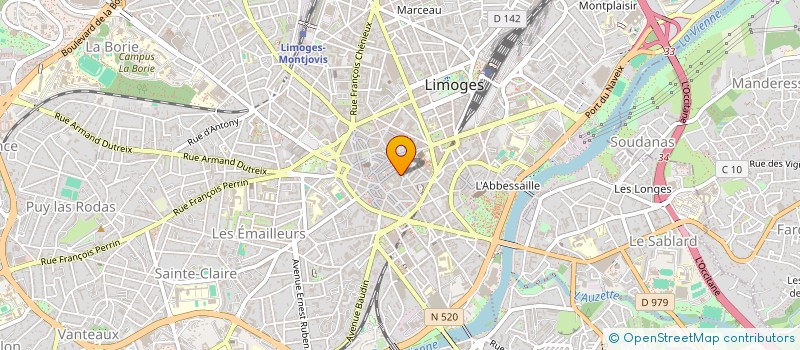 localisation de l'entreprise LA CLAIS à LIMOGES