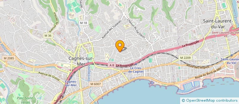 localisation de l'entreprise LA CLAITHURIALE à CAGNES-SUR-MER