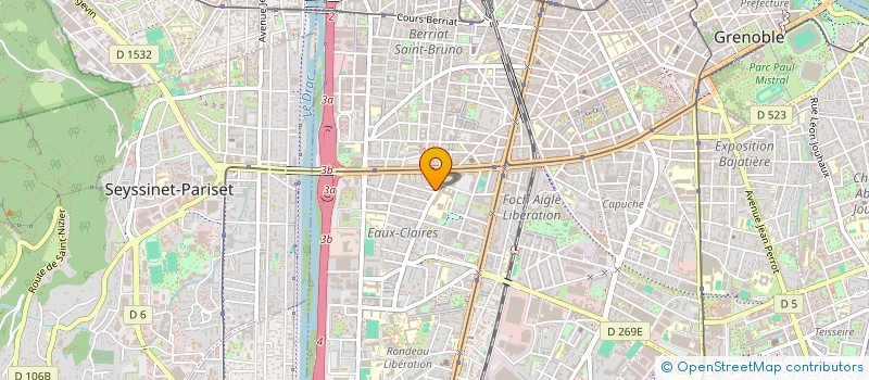 localisation de l'entreprise LA CLAIXOISE DE TRAVAUX PUBLICS à GRENOBLE