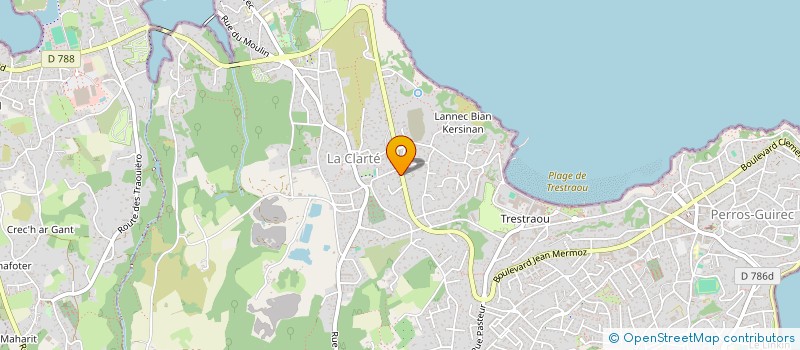 localisation de l'entreprise LA CLARTE MARINE  PERROS-GUIREC