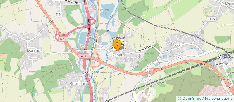localisation de l'entreprise LA CLAVELIERE  SEVENANS