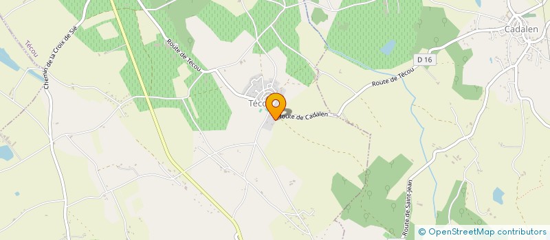 localisation de l'entreprise LA CLAVELLE  TECOU