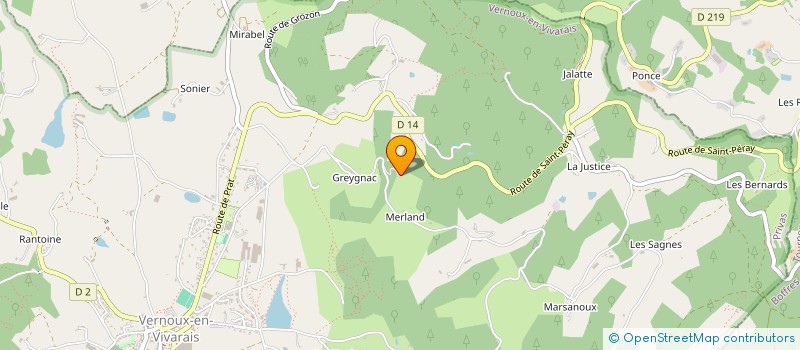 localisation de l'entreprise LA CLE D'ELY  VERNOUX-EN-VIVARAIS