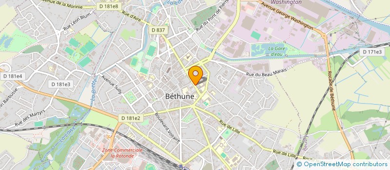 localisation de l'entreprise LA CLE DE L ARTOIS à BETHUNE