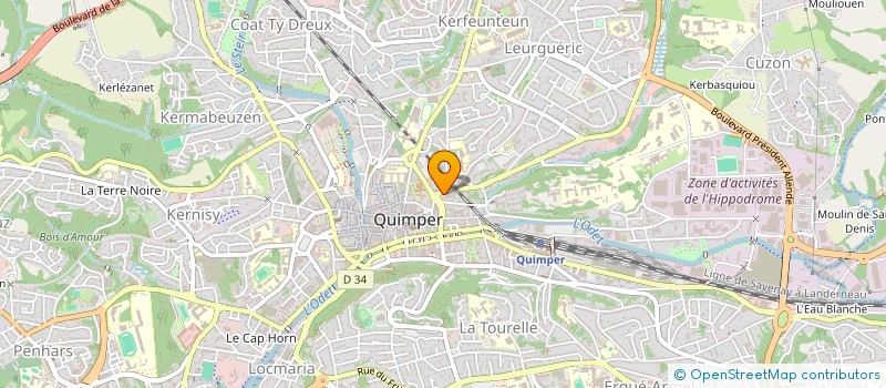 localisation de l'entreprise LA CLE DE L'IMMOBILIER à QUIMPER