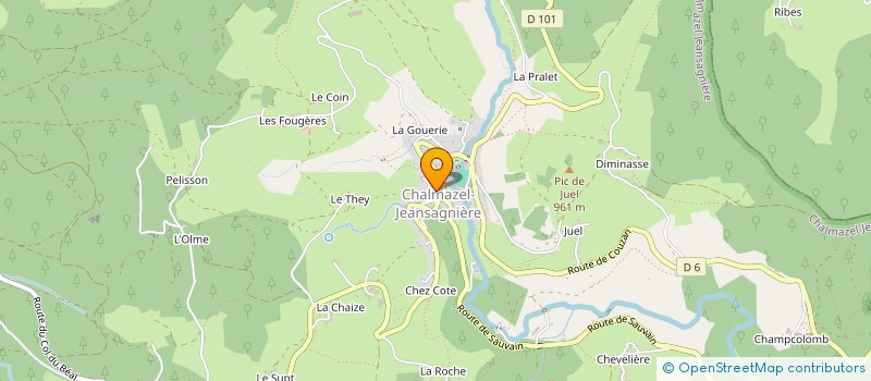 localisation de l'entreprise LA CLE DE SOL  CHALMAZEL-JEANSAGNIERE