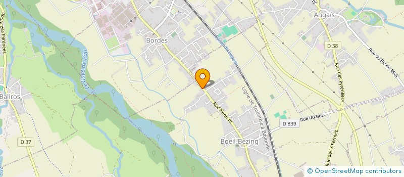 localisation de l'entreprise LA CLE DES AILES  BOEIL-BEZING