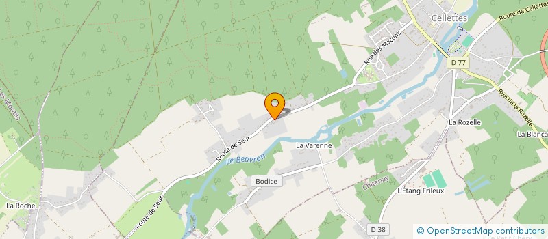 localisation de l'entreprise LA CLE DES CHAMPS à CELLETTES