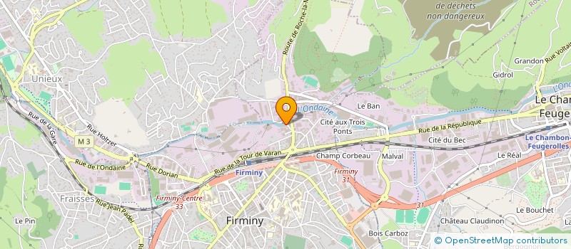 localisation de l'entreprise LA CLE DES CHAMPS  FIRMINY