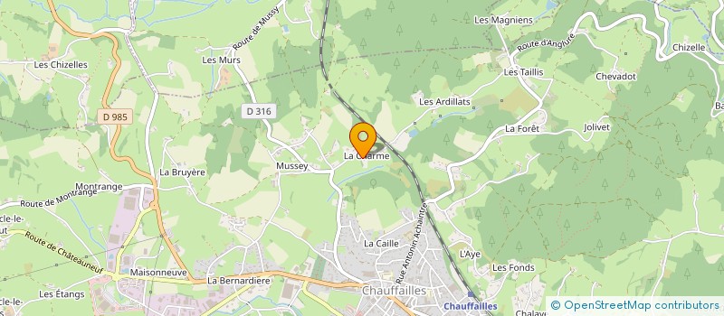 localisation de l'entreprise LA CLE DES CHAMPS  CHAUFFAILLES