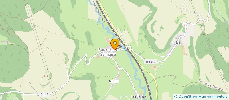 localisation de l'entreprise LA CLE DES CHAMPS  BOUX-SOUS-SALMAISE