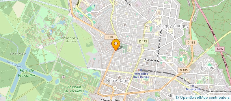 localisation de l'entreprise LA CLE DES CHANTS à VERSAILLES