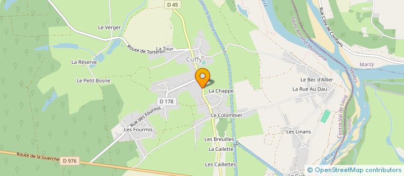 localisation de l'entreprise LA CLE DES CHANTS  CUFFY