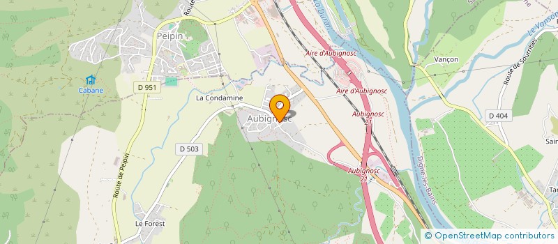 localisation de l'entreprise LA CLE DES CHANTS à AUBIGNOSC