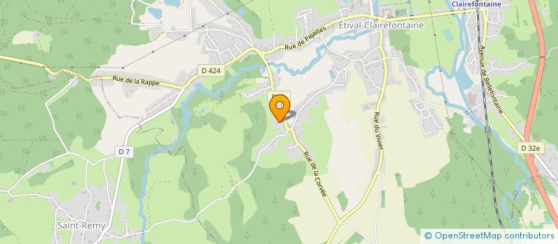 localisation de l'entreprise LA CLE DES CHANTS  ETIVAL-CLAIREFONTAINE