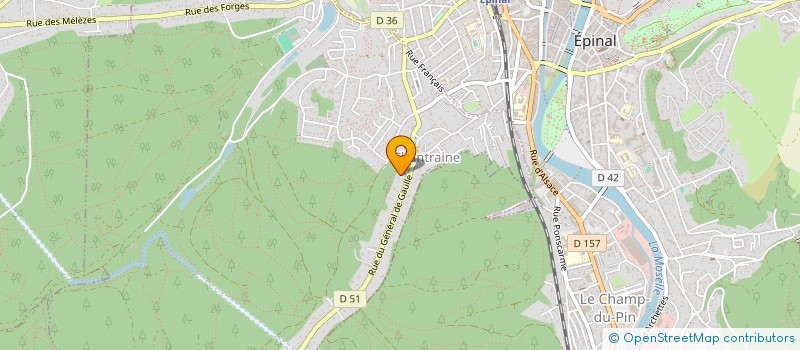 localisation de l'entreprise LA CLE DES VOSGES  EPINAL