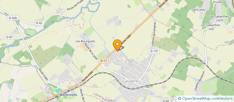 localisation de l'entreprise LA CLE'VOLUTION  LASSERRE-PRADERE