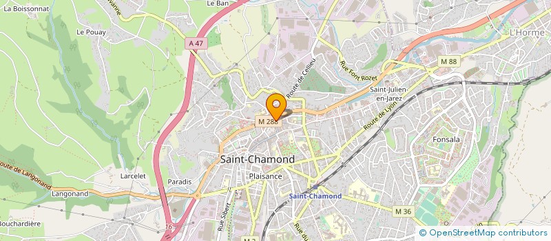 localisation de l'entreprise LA CLEF D'OR à SAINT-CHAMOND