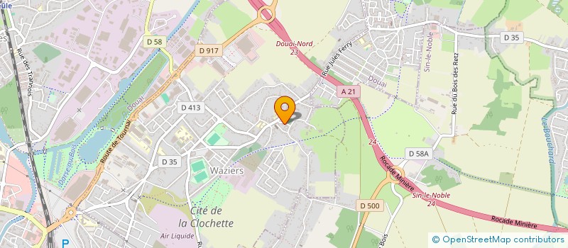 localisation de l'entreprise LA CLEF DE L ESPOIR  WAZIERS