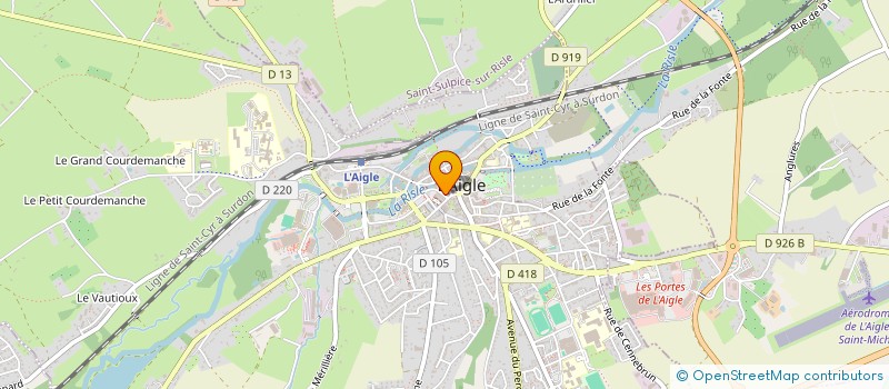 localisation de l'entreprise LA CLEF DES CHAMPS à L'AIGLE