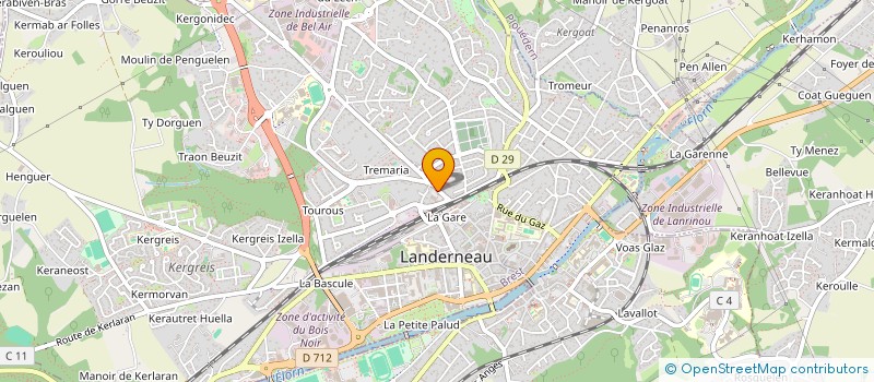 localisation de l'entreprise LA CLEF DES CHAMPS  LANDERNEAU