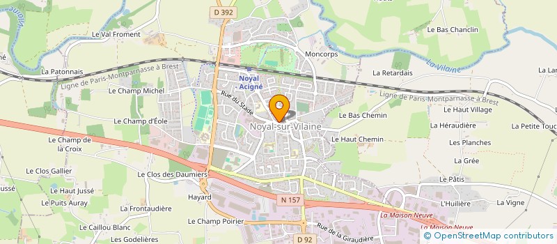 localisation de l'entreprise LA CLEF DES CHAMPS  NOYAL-SUR-VILAINE