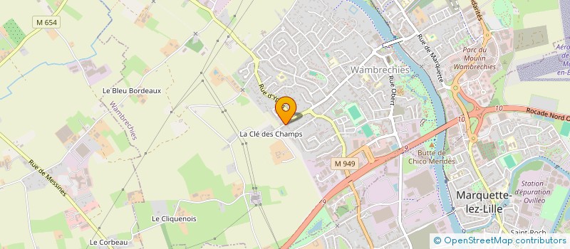 localisation de l'entreprise LA CLEF DES CHAMPS  WAMBRECHIES