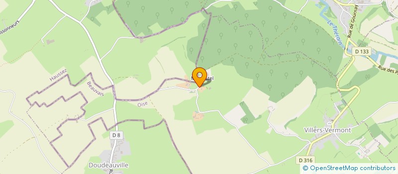 localisation de l'entreprise LA CLEF DES CHAMPS  VILLERS-VERMONT