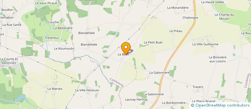 localisation de l'entreprise LA CLEF DES CHAMPS  COMBOURG