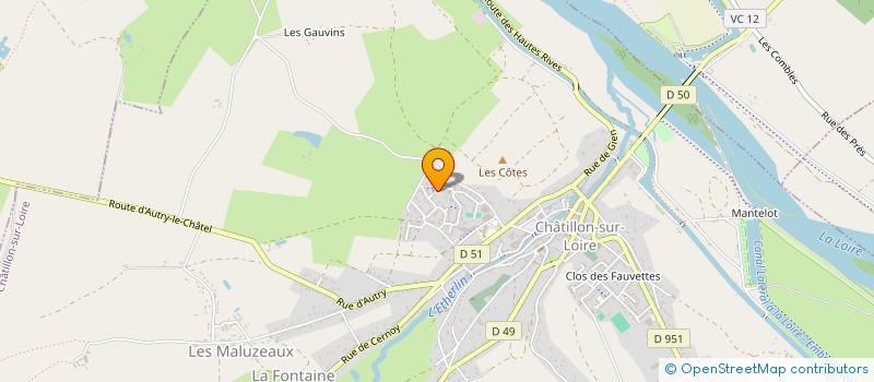 localisation de l'entreprise LA CLEF DES CHANTS à CHATILLON-SUR-LOIRE