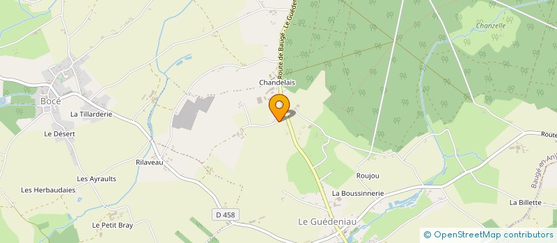 localisation de l'entreprise LA CLEMENCIERE à BAUGE EN ANJOU