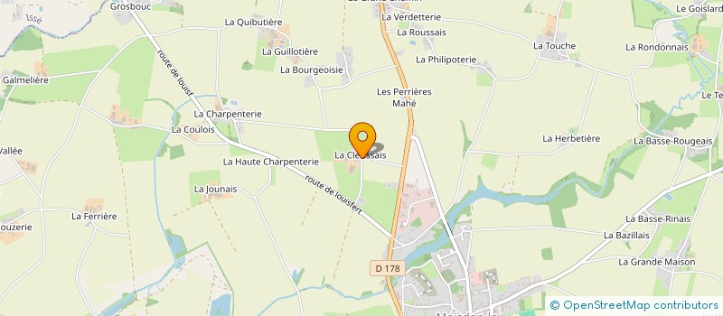 localisation de l'entreprise LA CLERISSAIS à MOISDON-LA-RIVIERE