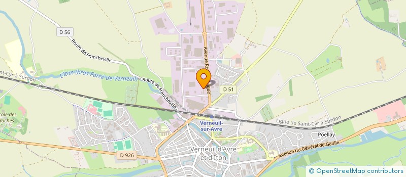 localisation de l'entreprise LA CLINIQUE DE LA FONTE  VERNEUIL D'AVRE ET D'ITON