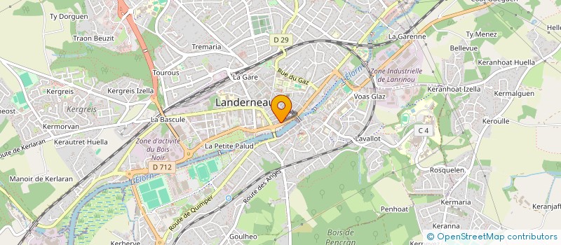 localisation de l'entreprise LA CLINIQUE DE MON DENTISTE  LANDERNEAU