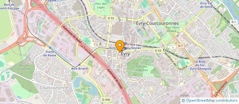 localisation de l'entreprise LA CLINIQUE JURIDIQUE UNIVERSITAIRE D'EVRY  EVRY-COURCOURONNES