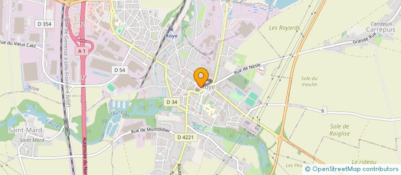 localisation de l'entreprise LA CLOCHE D'OR à ROYE
